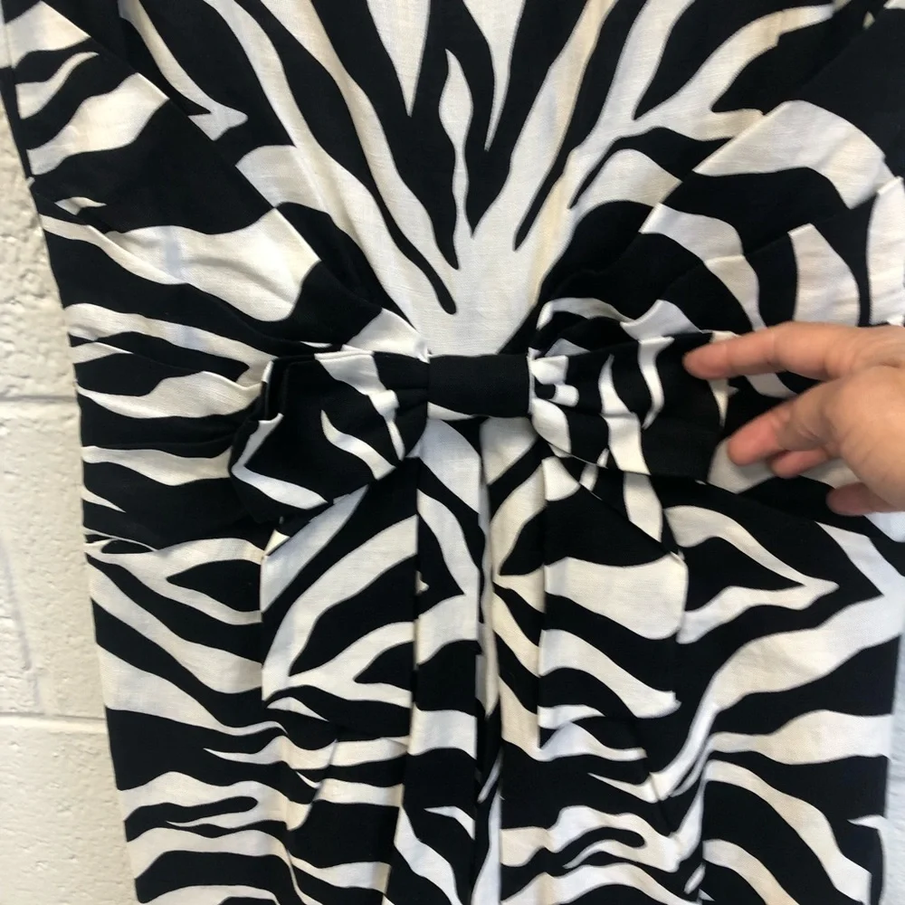 Kate Spade Jillian Zebra Print Linen Dress Sz. 8, Sz.‎ 10